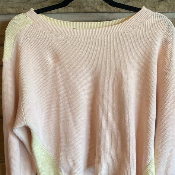 Margaret O'Leary Yellow/Pale Orange Sleeve Tie Sweater - Picture 2 of 6